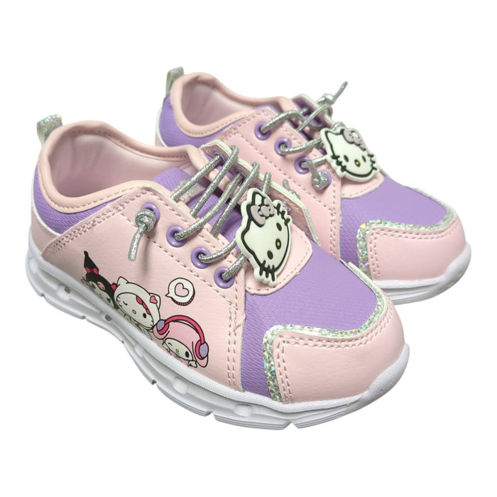 Ground Up Toddler Girls Light-Up Elastic Laced Sneaker