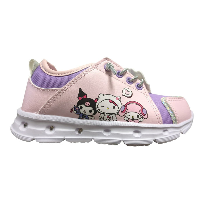 Ground Up Toddler Girls Light-Up Elastic Laced Sneaker