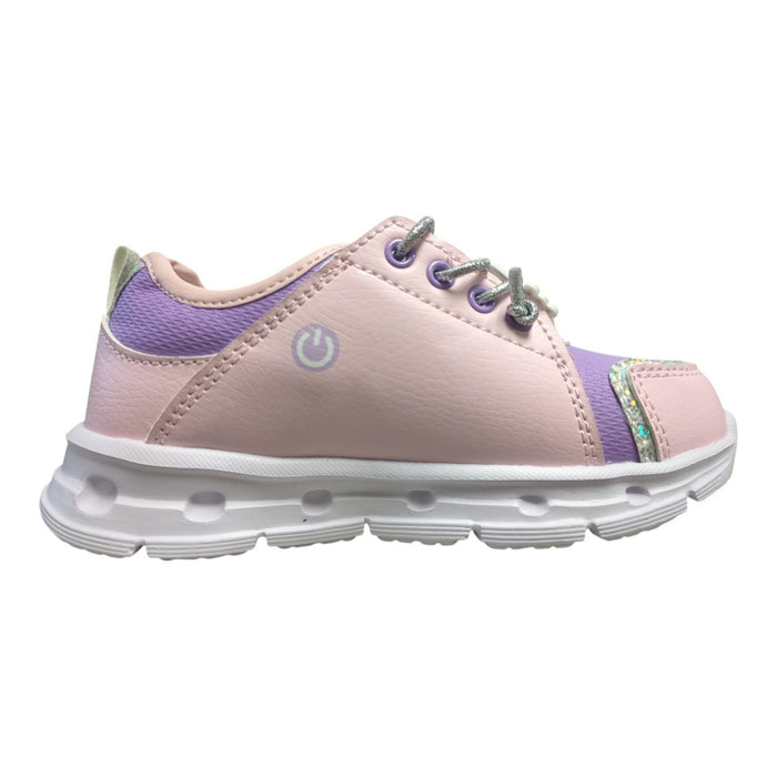 Ground Up Toddler Girls Light-Up Elastic Laced Sneaker