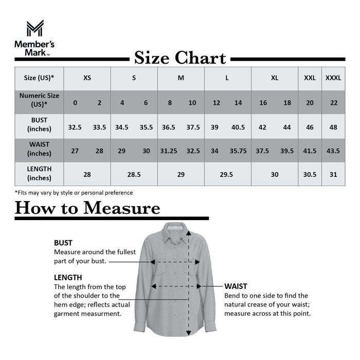 Member's Mark Womens Fleece Shacket, Sherpa Lined for Added Warmth