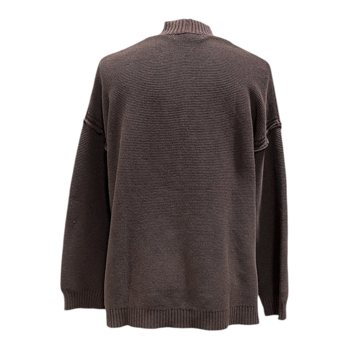 Seven7 Women's 100% Cotton Relaxed Fit Open Front Knit Cardigan