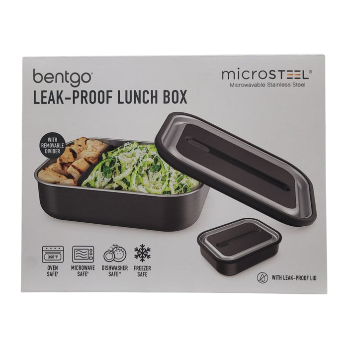 Bentgo MicroSteel Leak-Proof Meal Storage & Lunch Box with Removable Divider