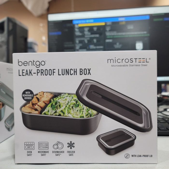 Bentgo MicroSteel Leak-Proof Meal Storage & Lunch Box with Removable Divider