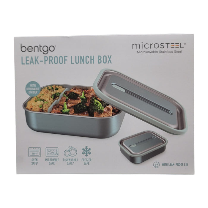 Bentgo MicroSteel Leak-Proof Meal Storage & Lunch Box with Removable Divider