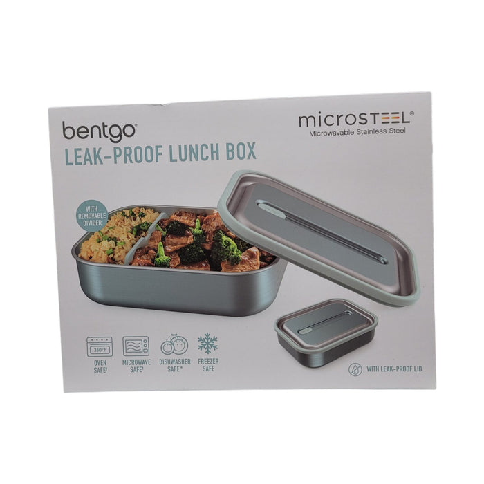 Bentgo MicroSteel Leak-Proof Meal Storage & Lunch Box with Removable Divider
