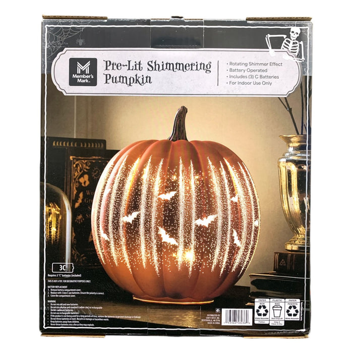 Member's Mark Pre-Lit Rotating Pumpkin with Shimmering Effect