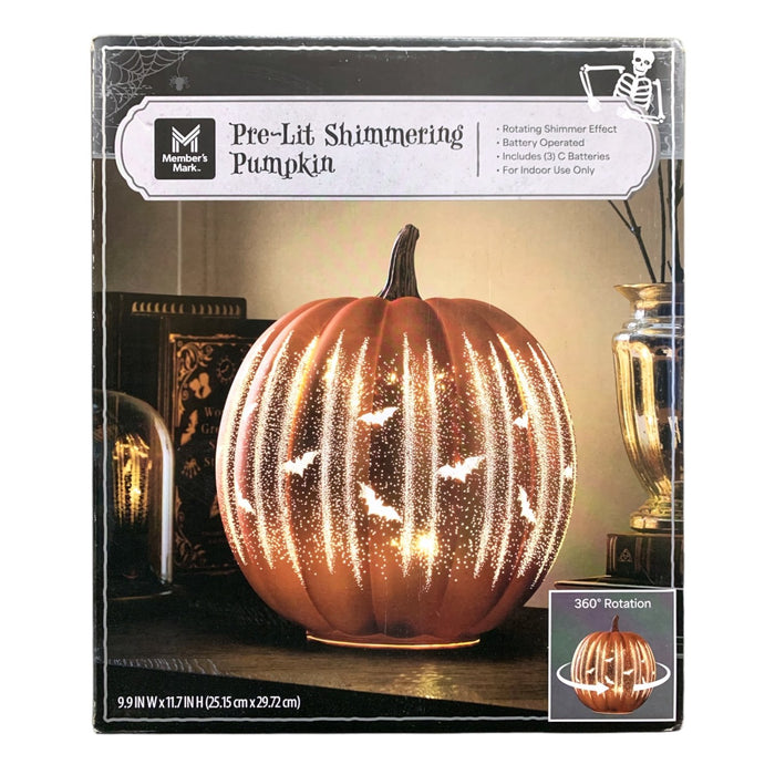 Member's Mark Pre-Lit Rotating Pumpkin with Shimmering Effect