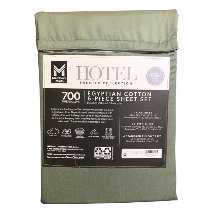 Member's Mark Hotel Premier Collection 700TC Egyptian Cotton Sheet Set, Queen