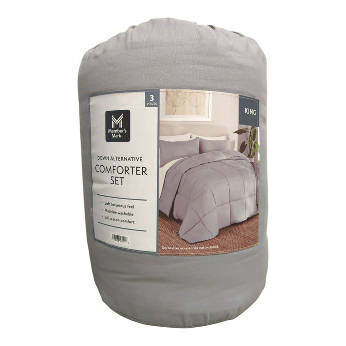 Member's Mark All-Season Down Alternative Comforter Set, 3 Piece, King
