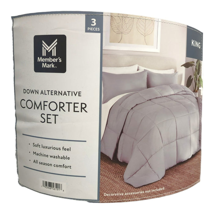 Member's Mark All-Season Down Alternative Comforter Set, 3 Piece, King