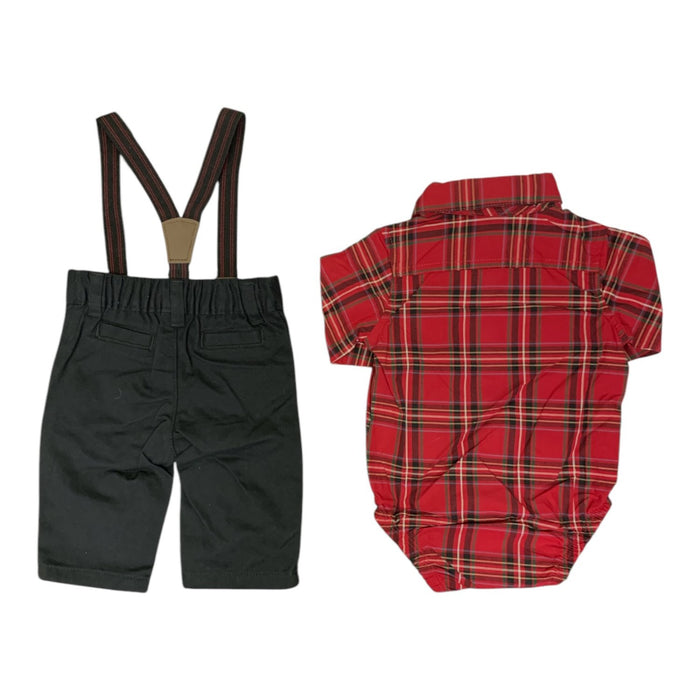 Carter's Baby Boy 4-Piece Holiday Set with Matching Suspenders & Bowtie