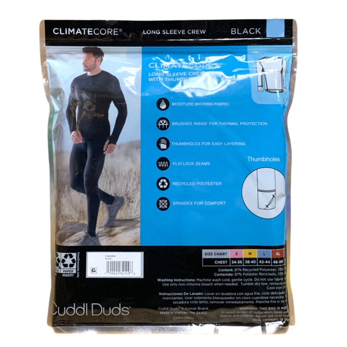 Cuddl Duds Men's ClimateCore Long Sleeve Performance Baselayer Crew