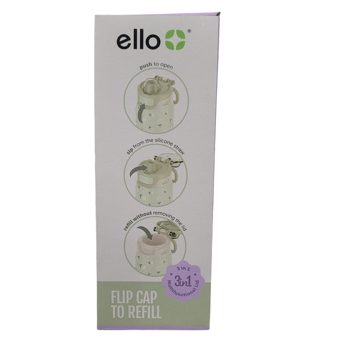 Ello Pop & Fill 22oz. Stainless Steel Water Bottle with Locking Lid, 2 Pack