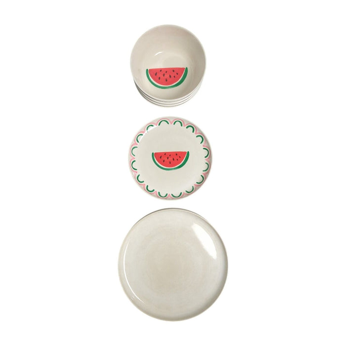 Member's Mark 12-Piece BPA-Free Melamine Dinnerware Set, Watermelon