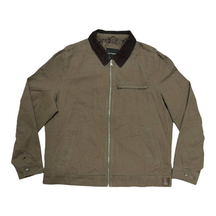 Lucky Brand Mens Classic Fit Washed Cotton Twill Barn Jacket