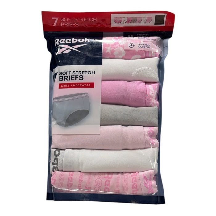 Reebok Girls Comfort Fit Moisture Wicking Soft Stretch Brief, 7-Pack
