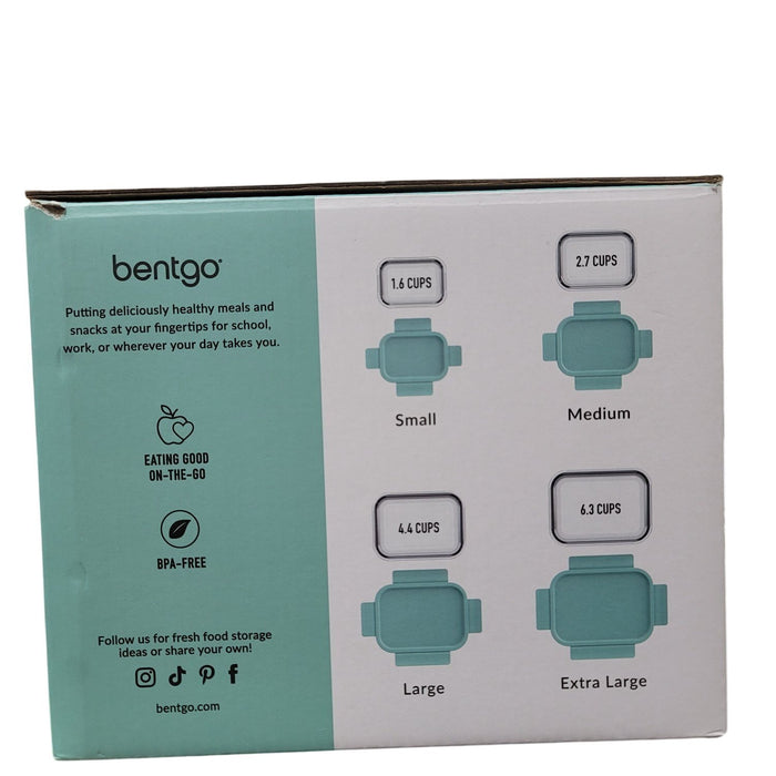Bentgo 8-Piece Leak-Proof Glass Food Storage Set, Soft Aqua