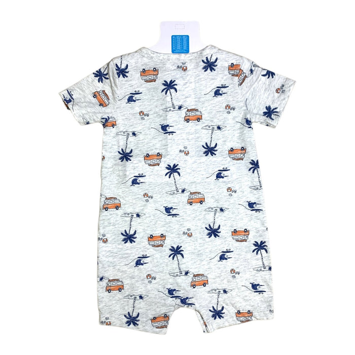 Carter's Baby Boys Short Sleeve Romper with Snap Closures, Machine Washable