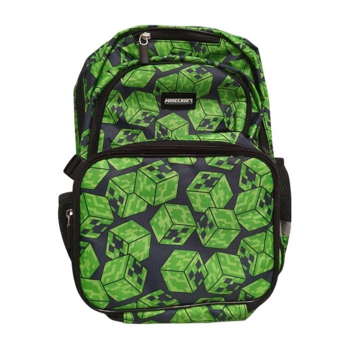 Bioworld Kids Licensed Backpack & Lunch Bag Set, Minecraft, 16in