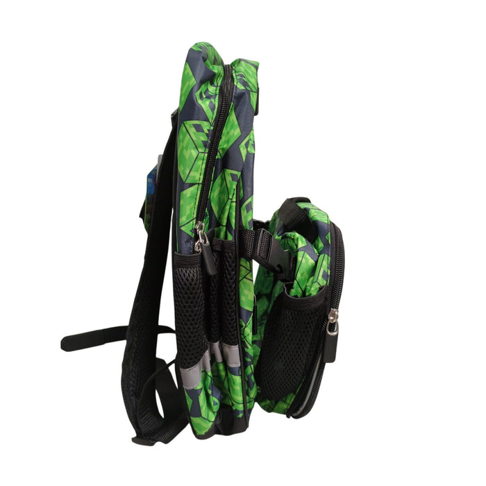 Bioworld Kids Licensed Backpack & Lunch Bag Set, Minecraft, 16in
