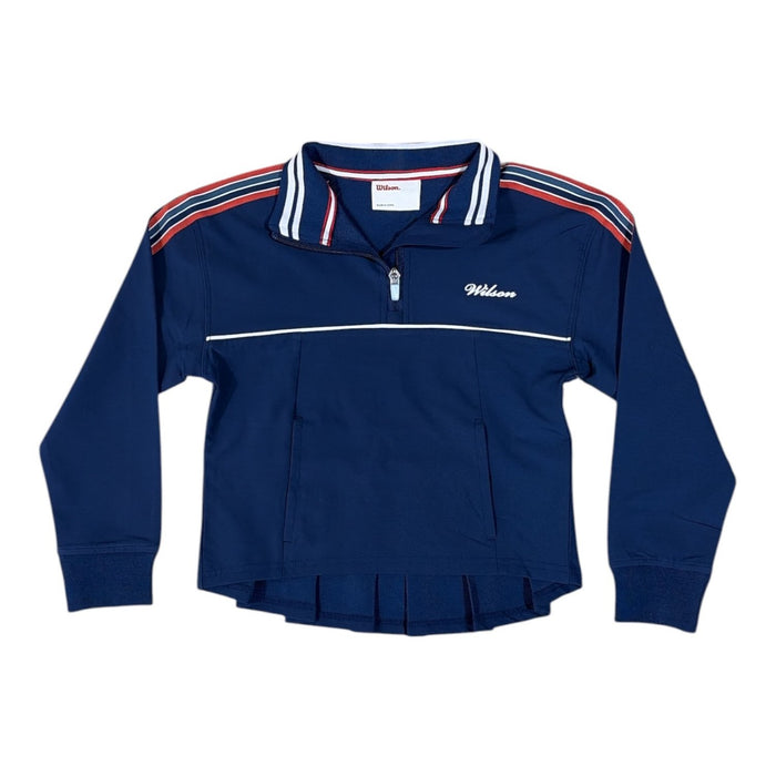 Wilson Girls Quarter-Zip Stand Collar Flared Pullover