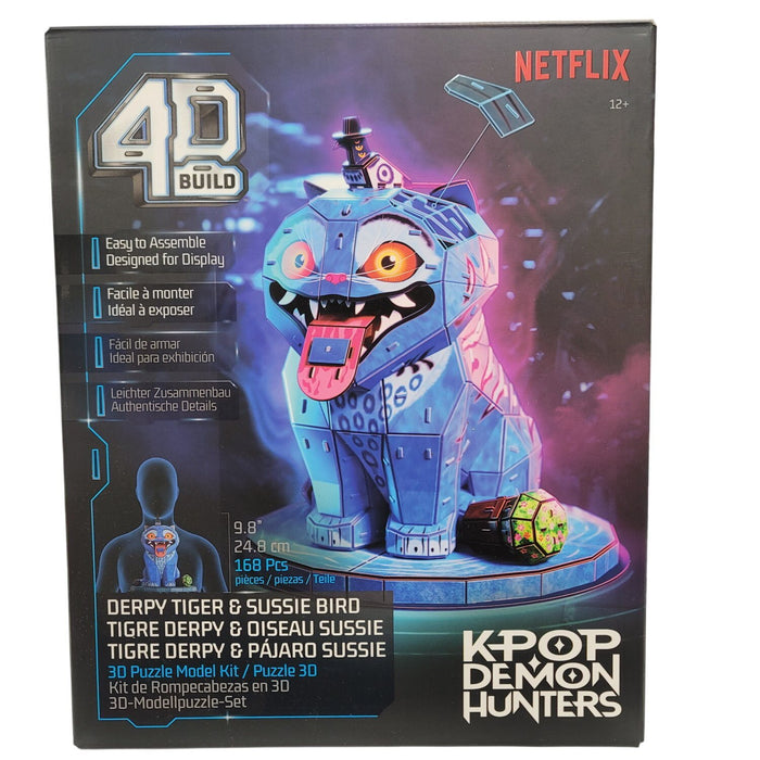 4D Build Kpop Demon Hunters Derpy Tiger & Sussie Bird 3D Puzzle Model Kit
