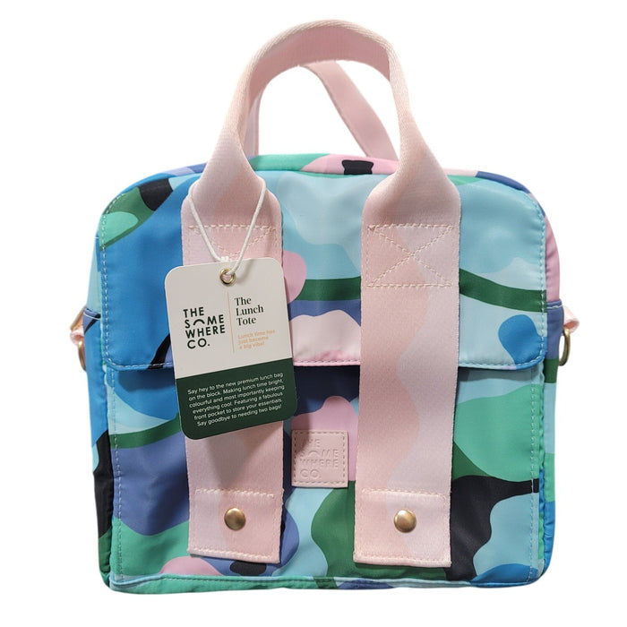 The Somewhere Co Lunch Tote, Carry Handle & Shoulder Strap, (Honey Dew)