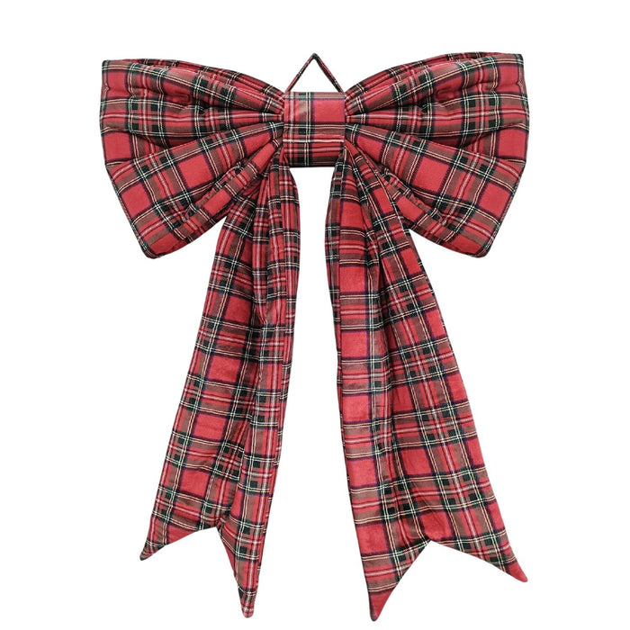 Member's Mark Oversized Velvet Door Bow, Plaid