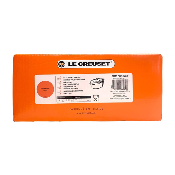 Le Creuset Signature 5-Quart Enameled Cast Iron Oval Dutch Oven – Flame