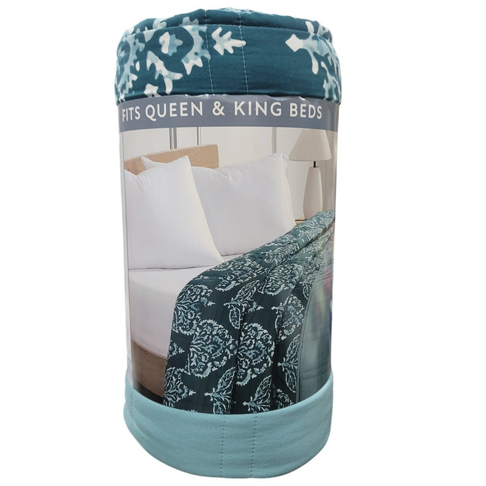 Member's Mark Oversized Down Alternative Reversible Blanket, 94" x 106" (Teal)