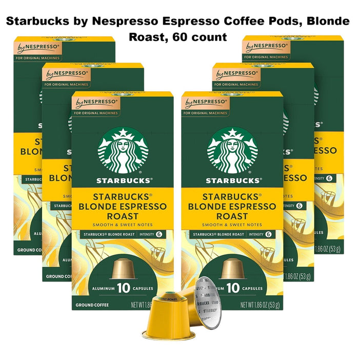 Starbucks by Nespresso Espresso Coffee Pods, Blonde Roast, 60 ct.