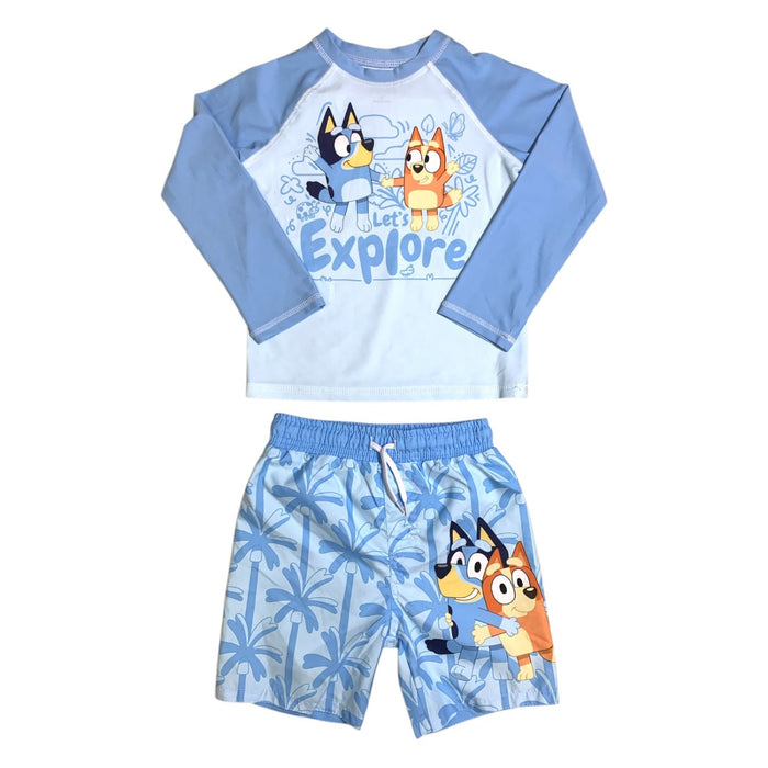 Licensed Character Toddler Boy's 2-Piece Rashguard and Bathing Suit Set