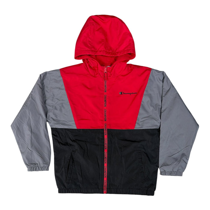 Champion Boys Regular Fit Fleeced Lined Colorblocked Windbreaker Jacket