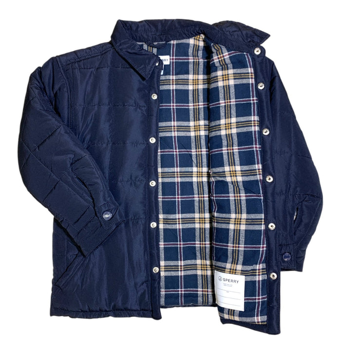 Sperry Boy's Quilted Button-Up Barn Jacket, Lightweight, Regular fit