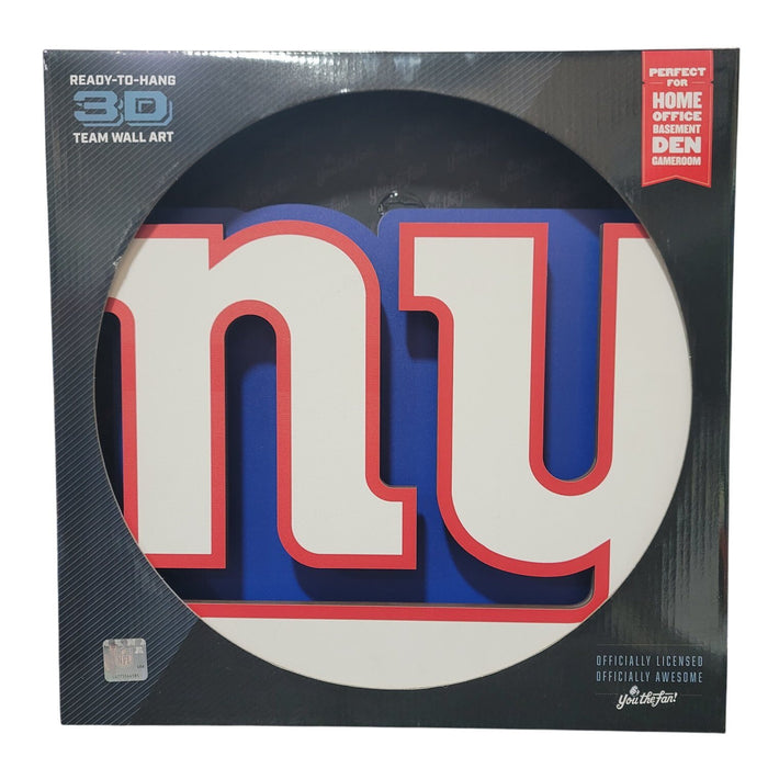 YouTheFan NFL New York Giants 3D Team Logo Die Cut Ready to Hang Wall Art