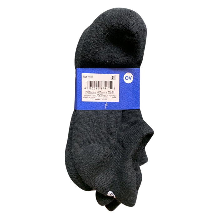 Outdoor Voices Women's Tab Back No Show Socks – 4 Pack, One Size