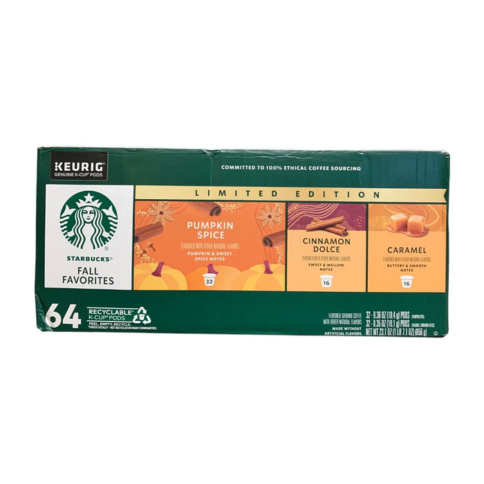 Keurig Starbucks K-Cup Coffee Pods, Fall Variety Pack, 64 ct.