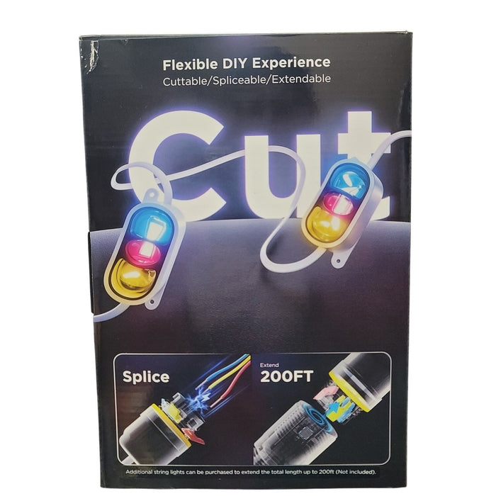 Govee Permanent Outdoor Prism Smart String Lights, 100ft White RGBWWIC