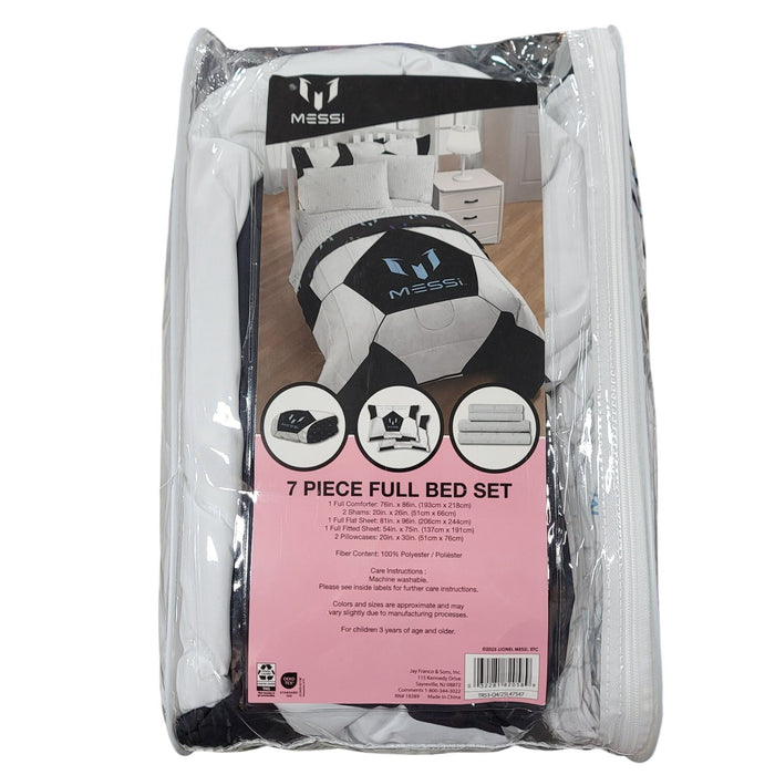 Jay Franco Kids 7-Piece Bed-in-a-Bag, Lionel Messi, Full Size