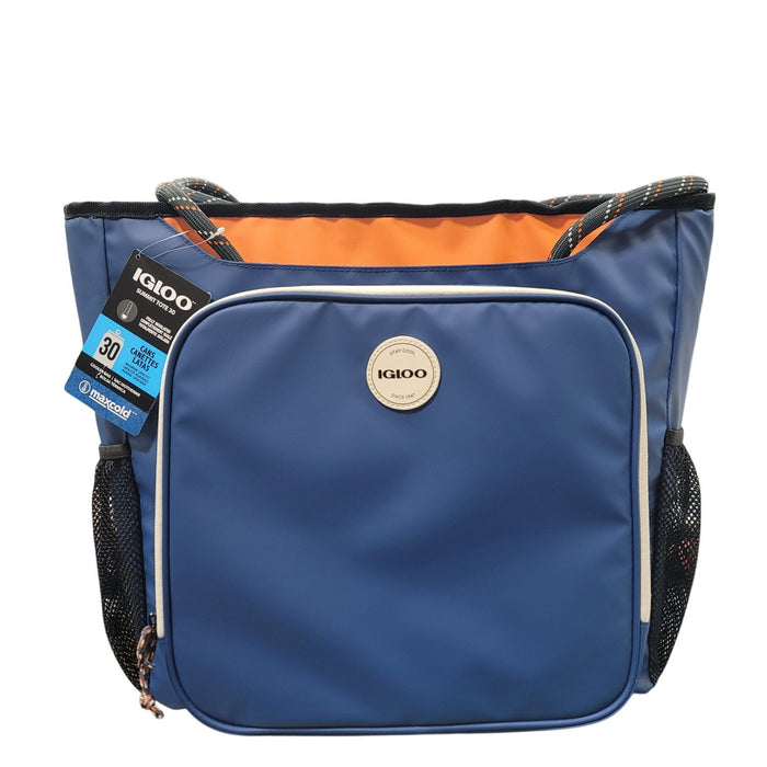 Igloo 30 Can Capacity Summit Tote Soft Side Insulated Cooler, Classic Navy