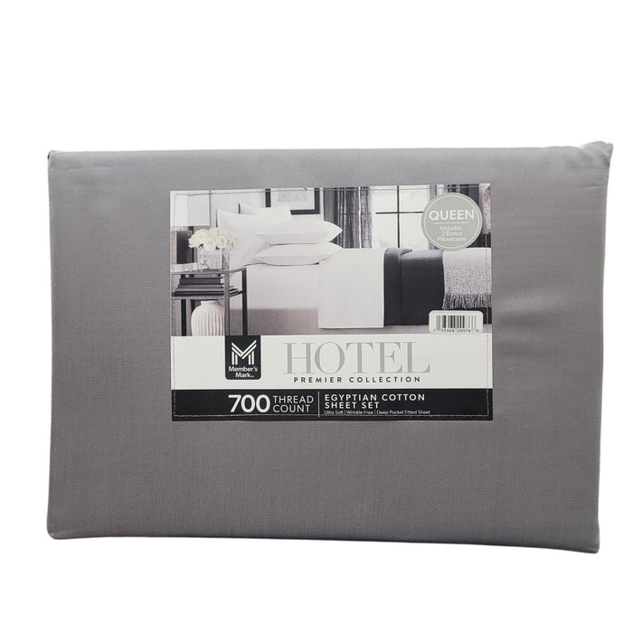 Member’s Mark Hotel Collection 700 TC Solid Egyptian Cotton Sheet Set, Zinc