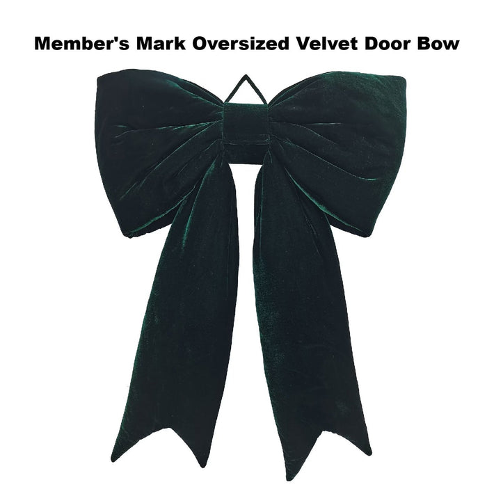Member's Mark Indoor & Outdoor Oversized Velvet Door Bow, Green