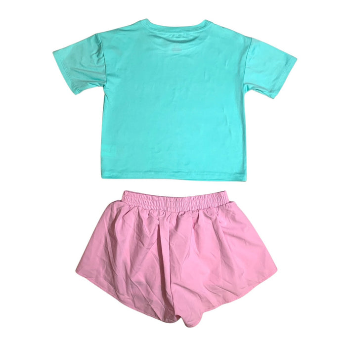 Champion Toddler Girl's 2-Piece Active Boxy Tee and Skort/Short Set