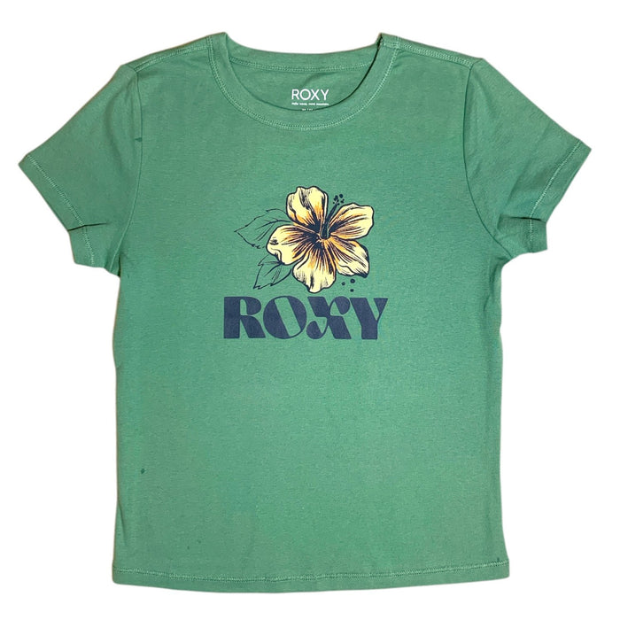 Roxy Women's Cap Sleeve Slim-Fit Rib Knit Crew Neck Baby Tee