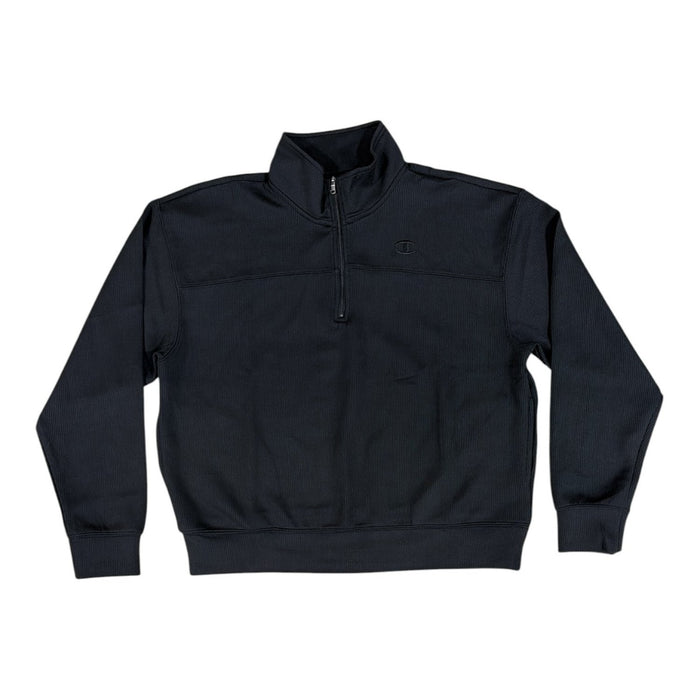 Champion Women's Regular Fit Air Layer Ribbed Quarter-Zip Mock Neck Pullover