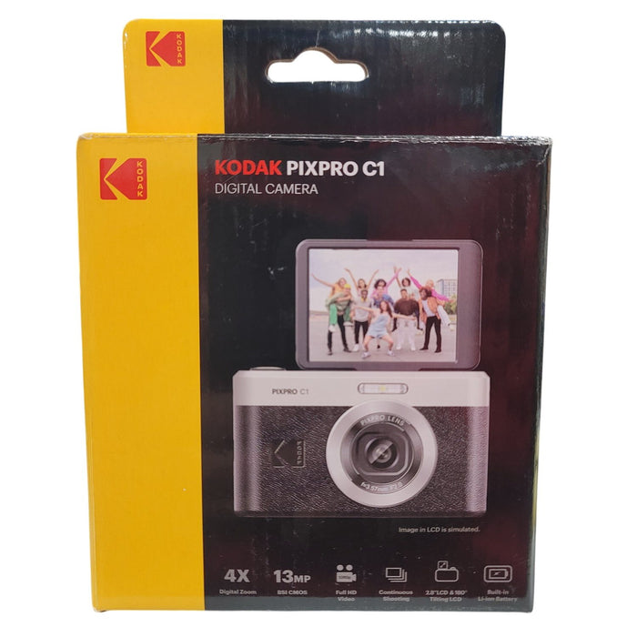 KODAK PIXPRO C1 Selfie 13 MP Digital Camera Bundle with Wrist Strap & LCD Screen