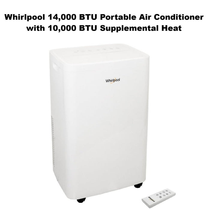 Whirlpool 14,000 BTU Portable Air Conditioner with 10,000 BTU Supplemental Heat