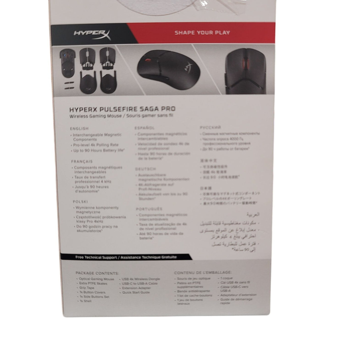 HyperX Pulsefire Saga Pro – Wireless Gaming Mouse for PC, Modular Desi ...