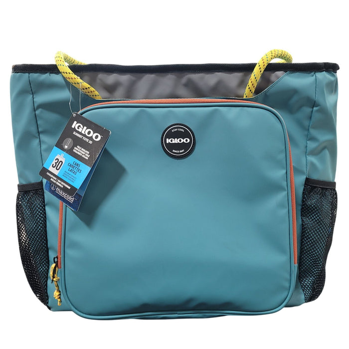 Igloo 30 Can Capacity Summit Tote Soft Side Insulated Cooler, Lagoon Teal