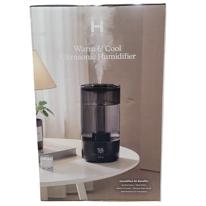Homedics Ultrasonic Warm & Cool Mist Humidifier, Topfill, 120 Hour Runtime